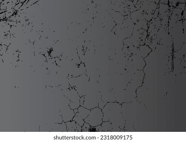 Gray texture grunge background. Luxury black and white metal vector background.  Black gradient background with distressed cracked concrete texture. 