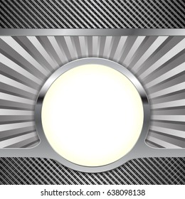 gray textured background with illuminated banner