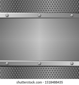 gray textured background with metal grate