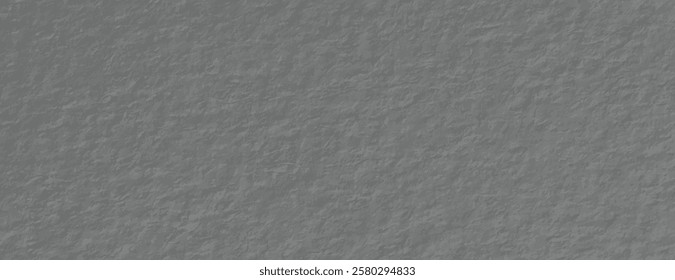 Gray textured background with a rough, stone-like appearance. The background is uniformly gray, creating a monochromatic, rugged style. Paper texture background vector. Gray background.