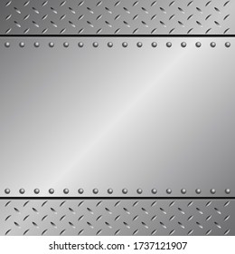 Gray Textured Metallic Background. Vector Illustration