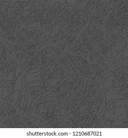Gray thread on the dark background. Vector illustration.
