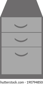 Gray three 3 drawer file cabinet