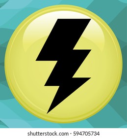 Gray Thunder icon isolated on background. Modern simple flat warning sign. Business, internet concept. Trendy nature vector symbol for website design, web button, mobile app. Logo illustration
