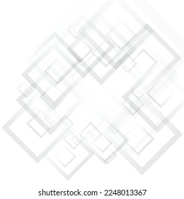 Gray Tile Creative Vector  Background. Abstract Rectangular Banner. Grey Trendy Cover. White Business Frame.
