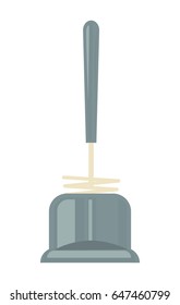 Gray toilet brush