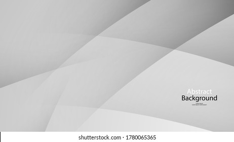 Gray tone color and white color and black color abstract curvilinear background art vector.
