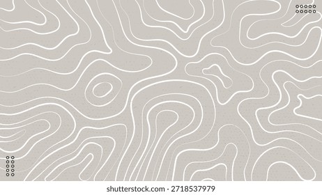 Linhas topográficas cinzentas e contornos Geografia Terreno Fundo. Ilustração de vetor