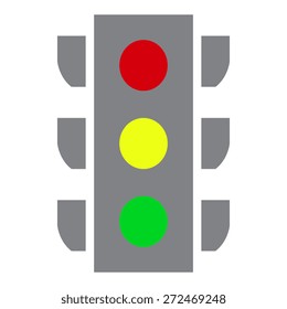 Gray Traffic light signal - Vector icon isolated