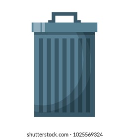 gray trash can container garbage