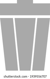 A gray trash can. Use it on a website or application.