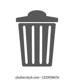 Gray Trash vector icon