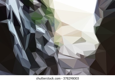 Gray Triangle Abstract Background. Vector Pattern of Geometric Shapes. Polygonal Illustration