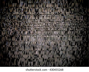 Gray triangle on black business background