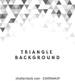 Gray triangle patterned on white background