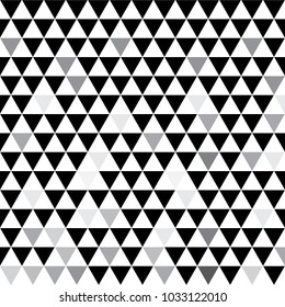 Gray triangles. Creative illustration in halftone style with gradient. A completely new style for your business design. Vector.