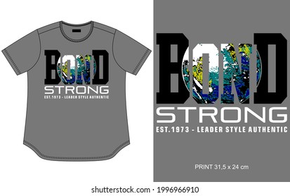 gray t-shirt design with text and texture design, clothing, apparel.