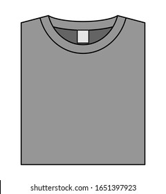 Pantalones En T Gris Con Vector De Plegado Para Plantilla
