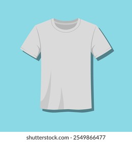 Gray tshirt isolated. T shirt icon design flat vector illustration.