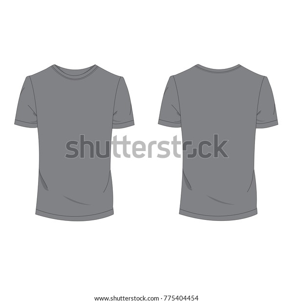 Download Gray Tshirt Template Using Fashion Cloth Stock Vector ...