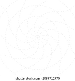 El radar de líneas de círculo retorcido gris diseminado sobre el fondo blanco. Ilustración vectorial.