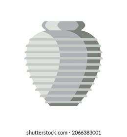 diseño de jarrón gris sobre blanco