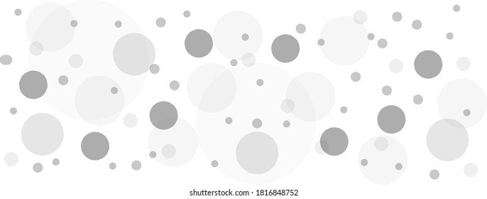 Gray vector background with a pattern of circles with different diameters. Textured template for a web splash in a modern style.