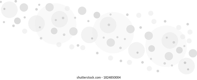 Gray vector background with a pattern of circles with different diameters. Textured template for a web splash in a modern style.