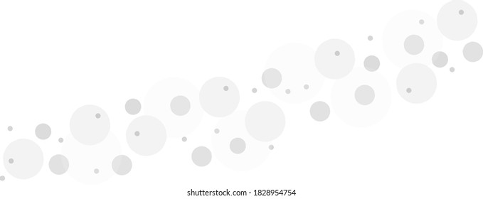 Gray vector background with a pattern of circles with different diameters. Textured template for a web splash in a modern style.