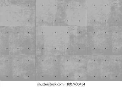 Gray vector concrete wall monolithic background. Industrial construction. Modern loft background