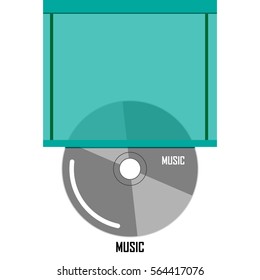 gray vector disk package, flat design