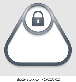 gray vector frame for any text with lock icon