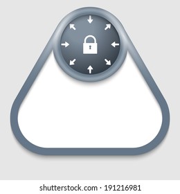 gray vector frame for any text with lock icon