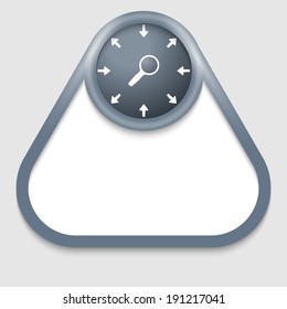 gray vector frame for any text with magnifier