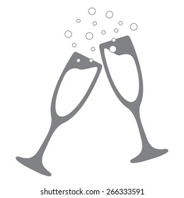 gray vector illustrations glasses of champagne