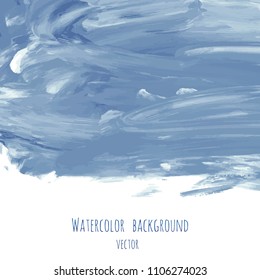 Gray vector ink watercolor hand painted texture background isolated on white. Abstract acrylic dry brush splash, strokes, stains, spots, blot, scribble, smudge. Black charcoal grunge draw. Drywall mud