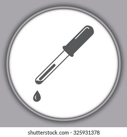 Gray vector pipette icons