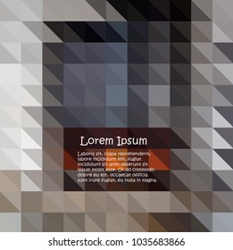 Gray vector polygon abstract background. Creative geometric illustration in Origami style with gradient. A completely new template for your business design.