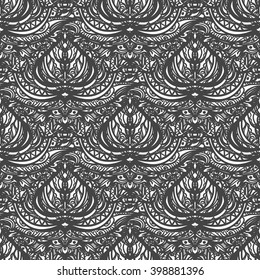Gray vector seamless pattern background. Elegant luxury texture for wallpapers, backgrounds and page fill.