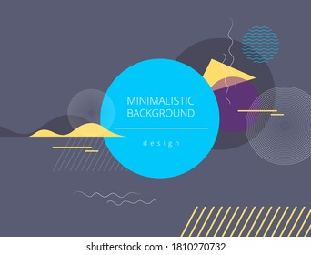 gray vector set with multicolored geometric shapes