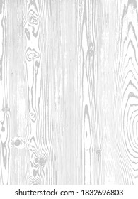 Gray vector wood texture on white background.