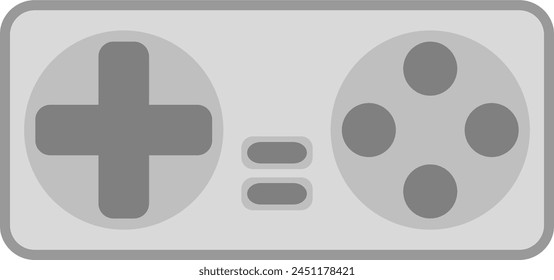 Gray video game controller. Video game controller icon.