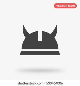 Gray viking hat icon illustration isolated vector sign symbol