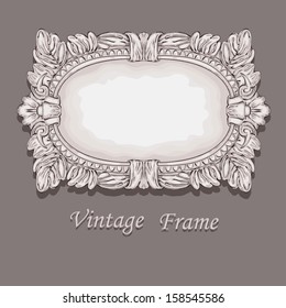 Gray vintage frame