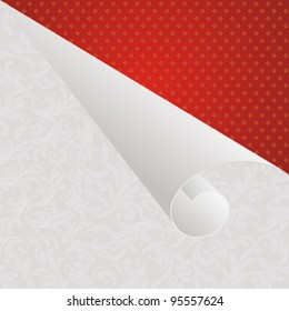gray vintage pattern wallpapers on a red decorated wall