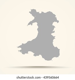 Gray Wales Map Illustration