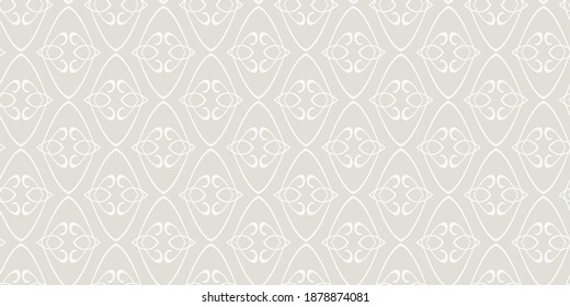 Gray wallpaper background, floral pattern for seamless textures, monochrome. Vector background image
