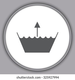 Gray Wash icon. Machine washable