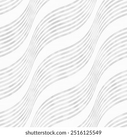 Gray Washed Wavy Striped Pattern
