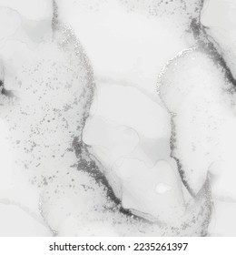Mármol de color de agua gris. Vector de tinta de alcohol gris. Mosaico de tinta gris. Fondo De Mármol Oro. Vector de pared fluido. Acuarela Plata De Tinta De Alcohol. Color de agua del gradiente dorado. Vector Gris Moderno De Seamless